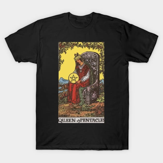 Tarot Card = Queen of Pentacles T-Shirt by tetratarot